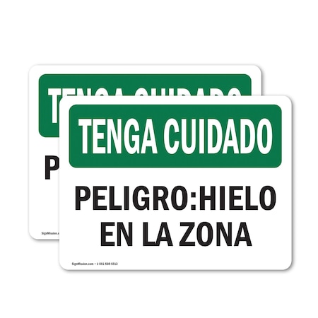Signmission 12 in Height, 18 in Width, Vinyl Decal, Rectangle, Spanish OS-2PACK-BC-D-1218-L-10013